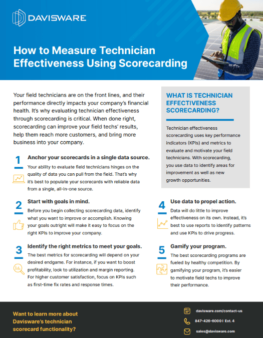 Brochure: How to Measure Technician Effectiveness Using Scorecarding