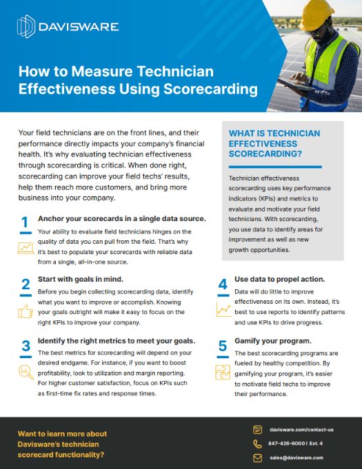 How to Measure Technician Effectiveness using Scorecarding Cover.2